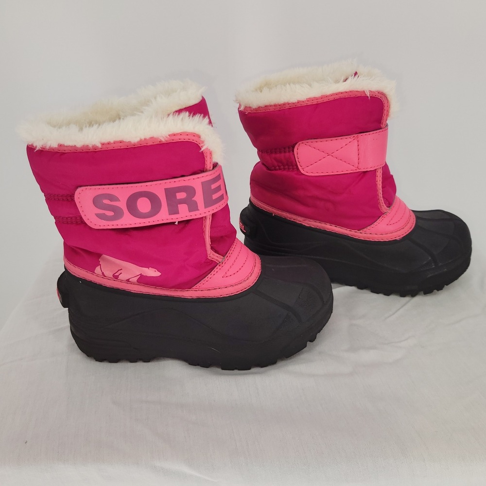 Sorel Kids' Pink‎ Snow Commander Boots ~ Fleece Lined